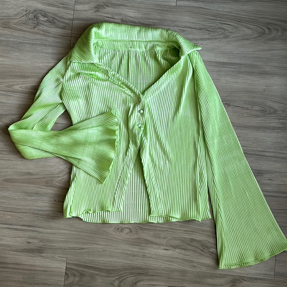 Green Y2K Blouse